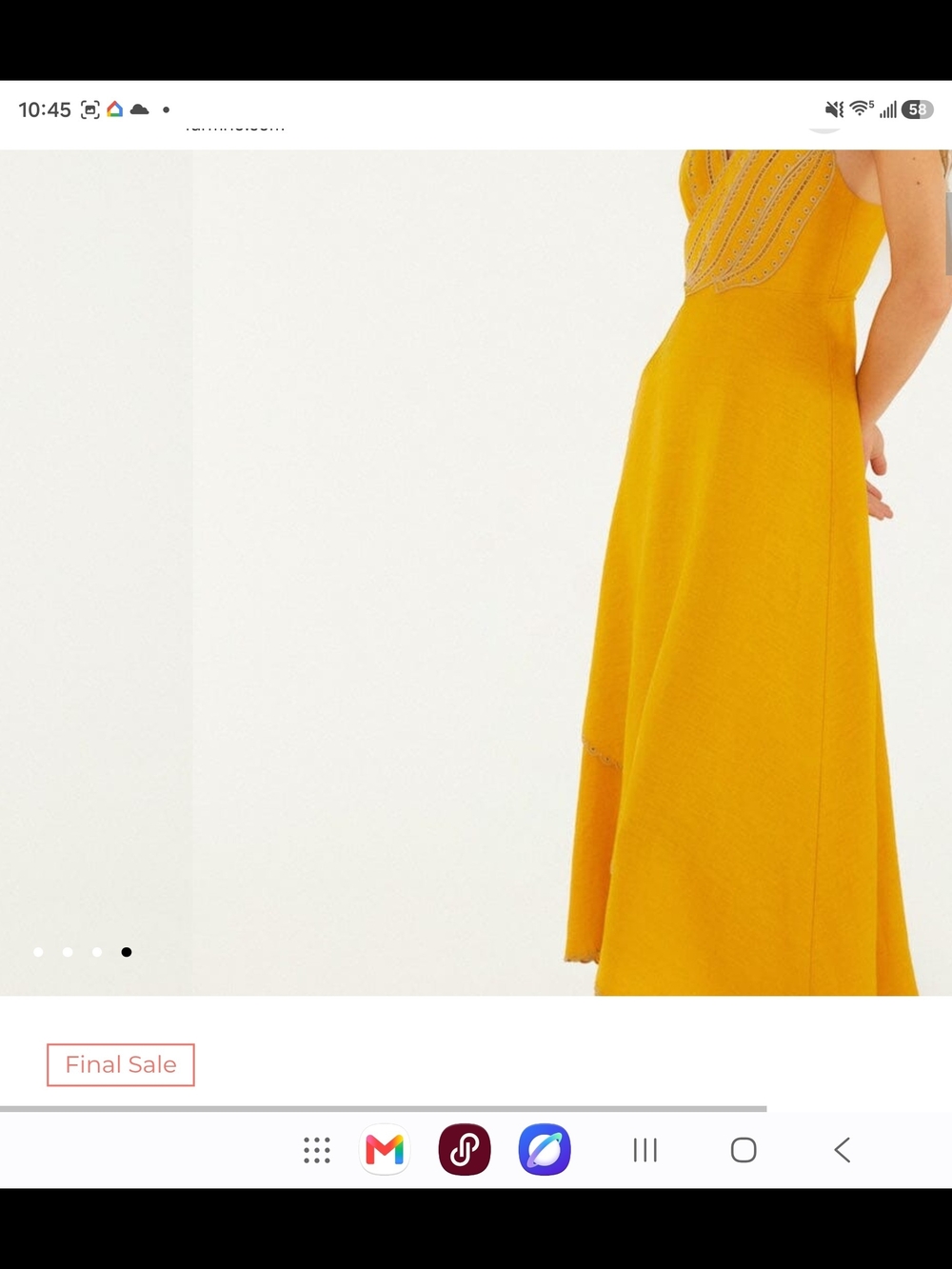 FARM Rio Mustard Yellow Eyelet Strapless Wrap Dress - Picture 3 of 8